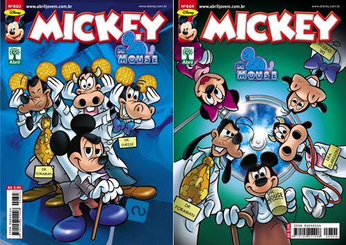 Capa das edições 803 e 804 de Mickey