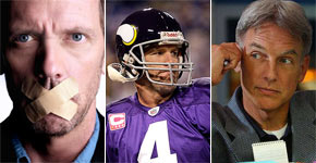 Hugh Laurie, Brett Favre e Mark Harmon