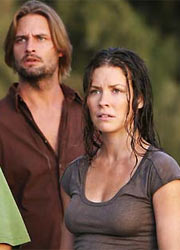 Josh Holloway e Evangeline Lilly em Lost