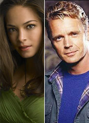 Kristin Kreuk e John Schneider em Smallville