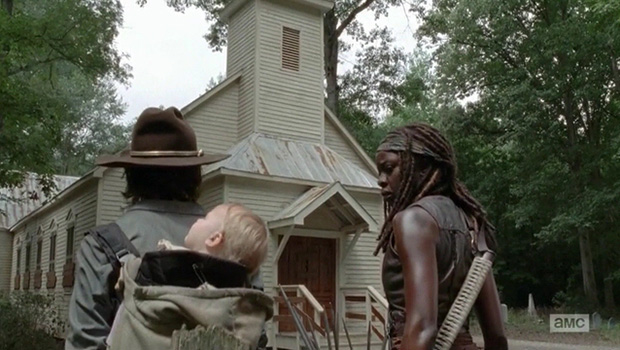 The Walking Dead 5x08 Carl e Michonne